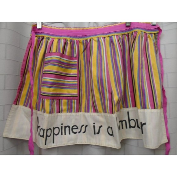 Happiness is a Hamburger Vintage Apron - Picture 1 of 5